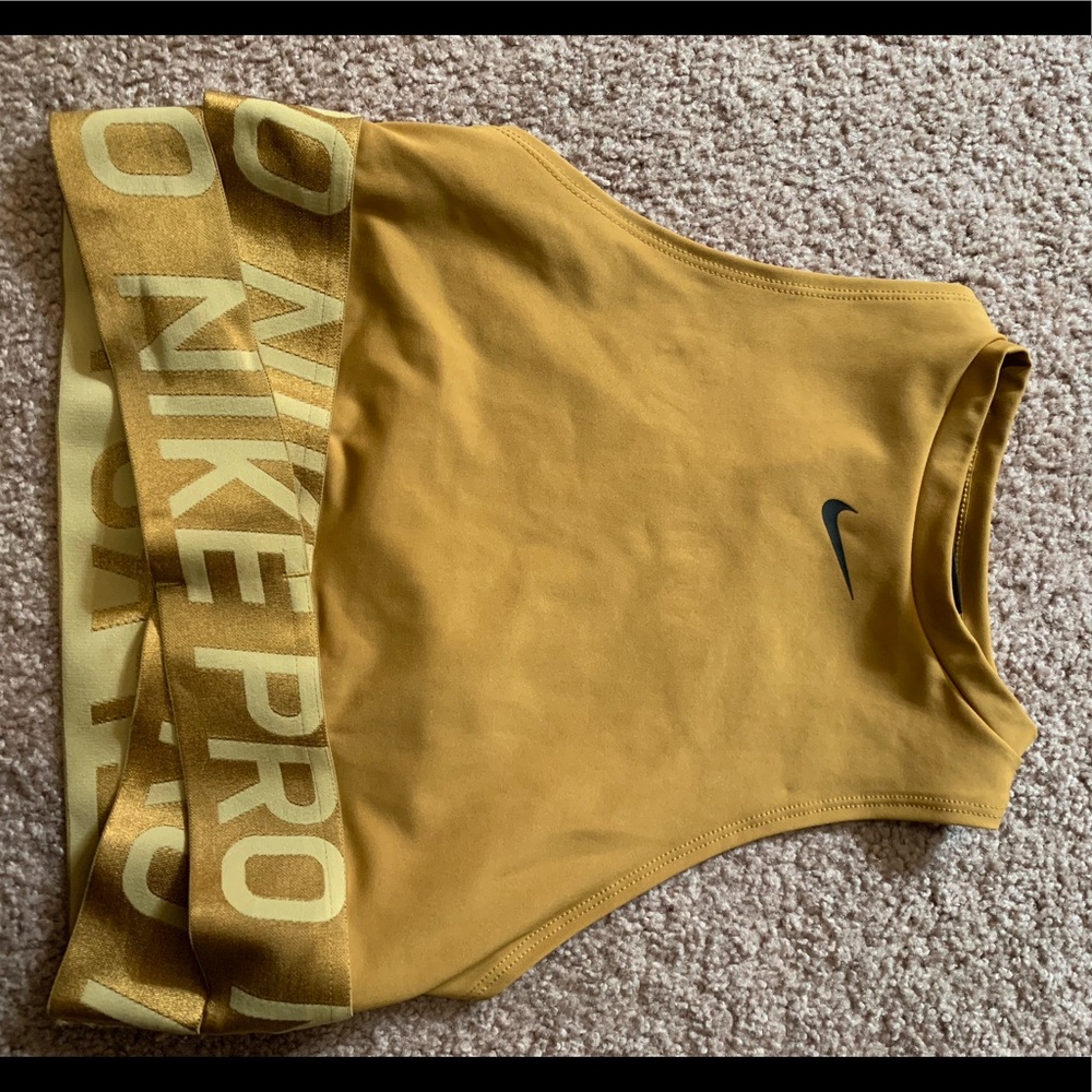 NIKE yellow crop top